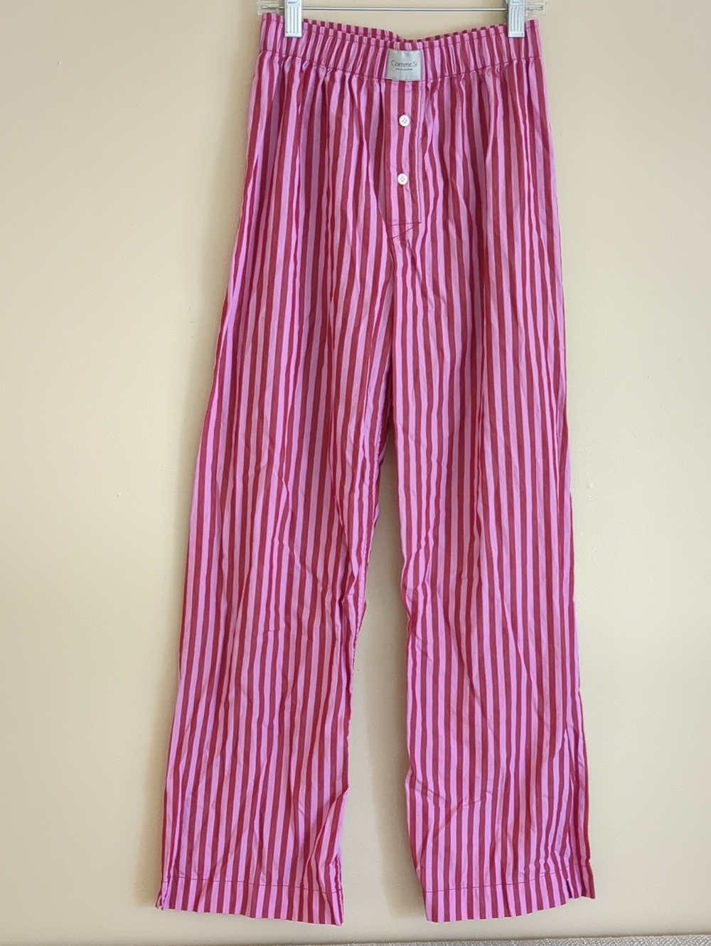 XS Comme Si La Classica Pink And Red Cotton  Lounge Pants